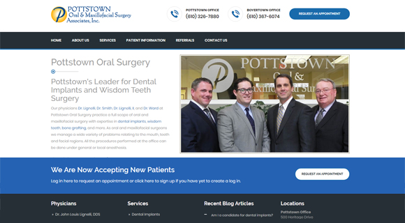 Website Design - Pottstown Oral Surgery